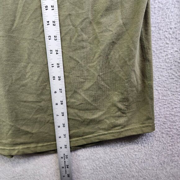 BYLT Shirt Mens XXL Green Drop Cut Henley Tee Grunge Workout Gym Muscle - Picture 7 of 10